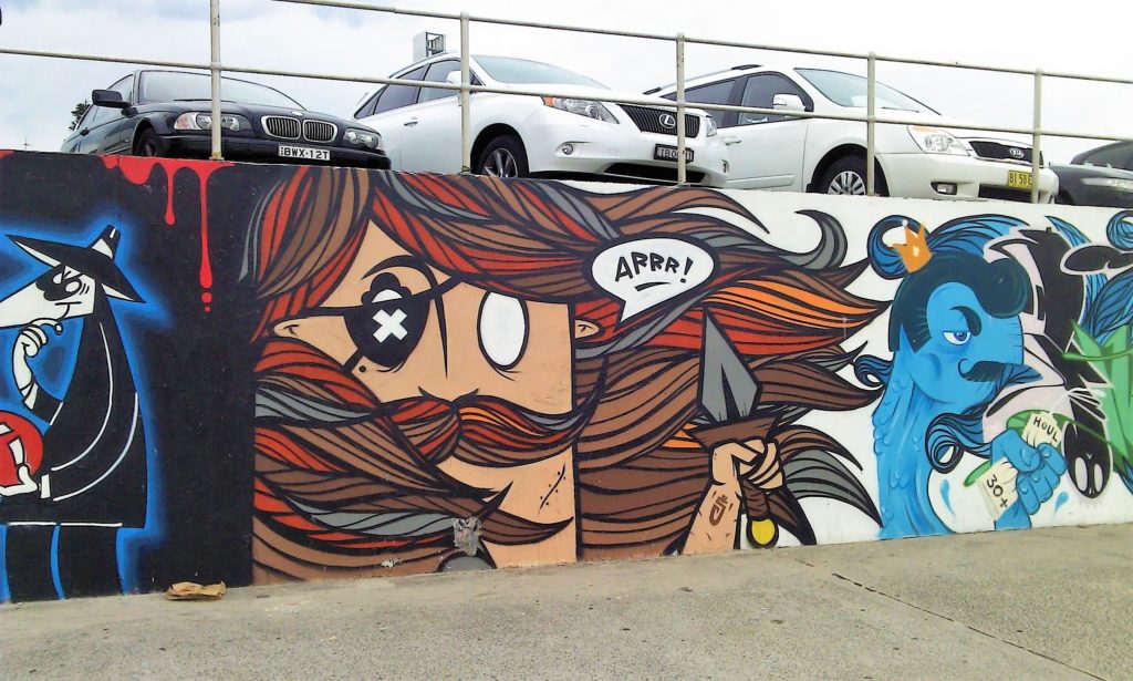 Graffiti wall at Bondi Beach, Sydney (Australia)